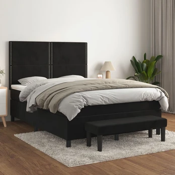 Lova vidaXL, 140x190 cm, juoda