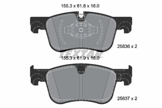 TEXTAR 2583605 Brake pad set