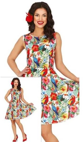 Fiesta Blomstret hawaii kjole