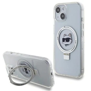 Karl Lagerfeld Ring Stand Choupette Head MagSafe Back Case for Apple iPhone 15