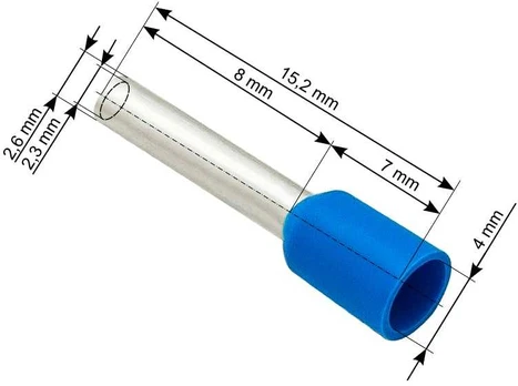 Blow Izoliuota jungties įvorė 2.5/8 mėlyna