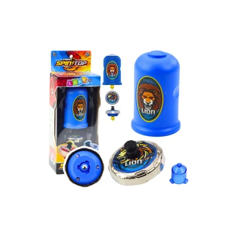 Lean Toys Flying Disk Lion Spinner Launcher Set Mėlyna