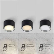 LED šviestuvas "Fallon", 3 pakopų apšvietimas, baltas / plienas