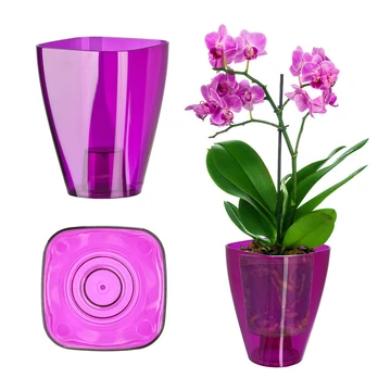 Vazonas orchidėjoms Kadax 9 cm, violetinis