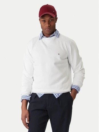 Tommy Hilfiger Džemperis Essential MW0MW37232 Balta Regular Fit