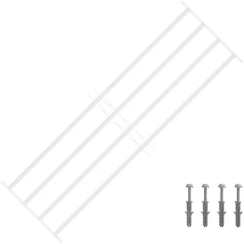 Saugumo grotelės langams su 4 kryžmėmis 3 pcs 93-174 cm