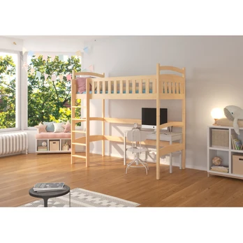 Loft bunk bed with mattress MIAGO 180x80
