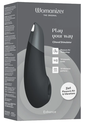 Womanizer Enhance Black vibratorius kiškutis