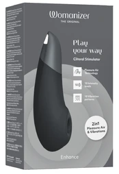 Womanizer Enhance Black vibratorius kiškutis kaina