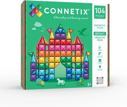 CONNETIX Bright magnetinis konstruktorius Creative Pack 104 dalių