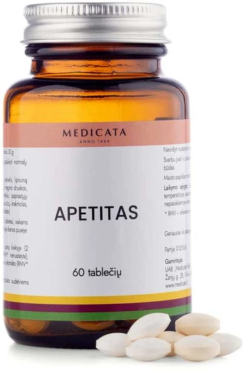 APETITAS 60 tab. palaikyti normalų apetitą