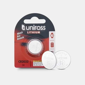 Uniross Batteries Lithium Button CR2032 3V - BL1