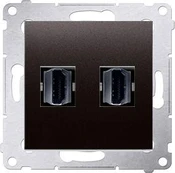 Kontakt-Simon HDMI lizdas Simon 54 dvigubas antracitas (DGHDMI2.01/48)