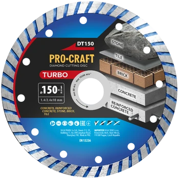Deimantinis pjovimo diskas „ProCraft DT150”