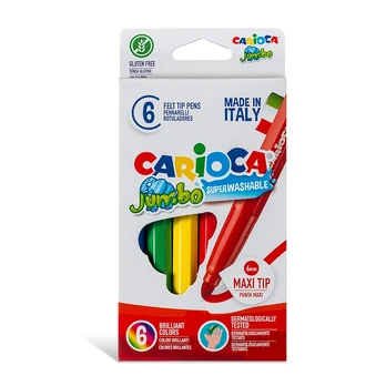 Flomasteriai CARIOCA JUMBO, 6spalvos, vnt.
