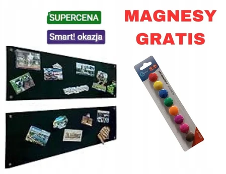 Magnetinė lenta užrašams, 2 vnt., metalinė, 80 x 25 cm, organizeris