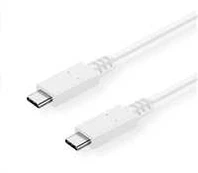 USB kabelis C-Tech C-TECH kabelis USB 3.2, Type-C (CM/CM), PD 100W, 20Gbps, 1m, baltas