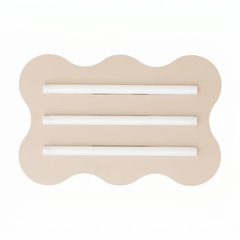 Lubinis šviestuvas 66 cm – banguota forma, raudona, 3x S14d