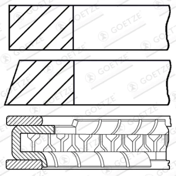 GOETZE 08-428300-00 Piston rings set