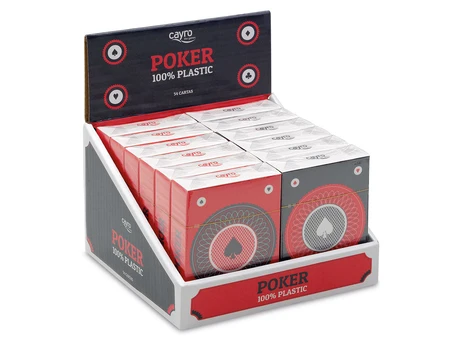 Cayro 100 % plastikinės pokerio kortos
