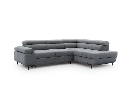 Kampinė sofa Tyrion L, 203x269x97 cm, pilka