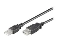 MicroConnect USB kabelis USB-A – USB-A 0,5 m juodas (USBAAF05B)