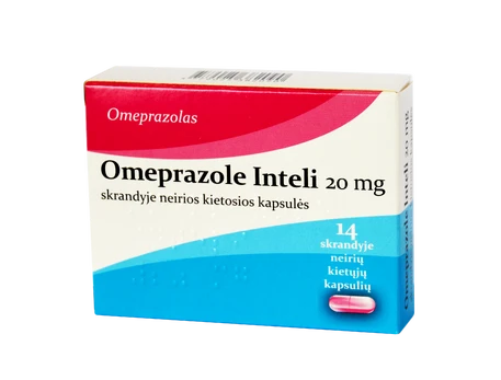 Omeprazole Inteli 20 mg kapsulės, N14