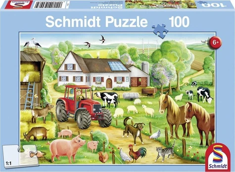 Schmidt Spiele Schmidt Dėlionė 100 vnt. - Laimingas ūkis