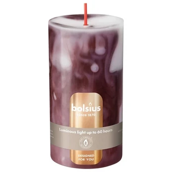 Candle. cylindrical Bolsius Royal Burgundy. 13/6.8cm