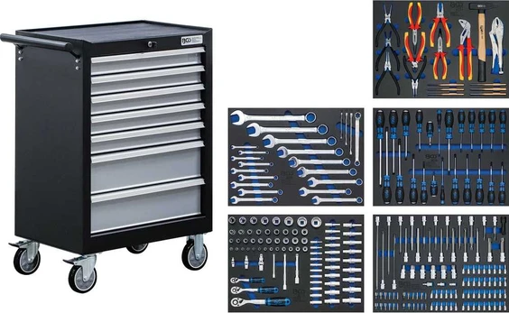 Įrankių spintelė BGS Technic 6060 | 7 stalčiai | 246VNT.