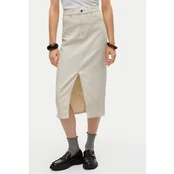 Vero Moda Džinsinis sijonas Veri 10295731 Smėlio Regular Fit