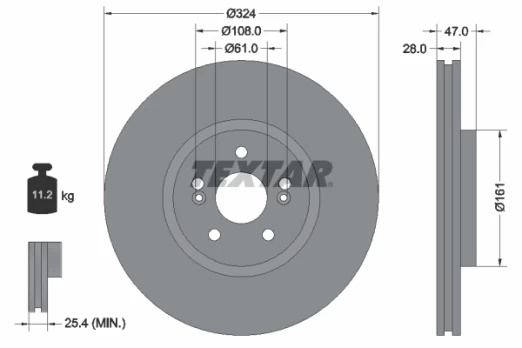 TEXTAR 92119405 Brake Disc