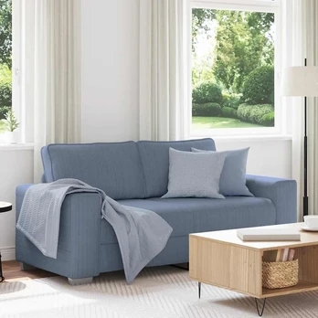 Dvivietė sofa, mėlyna, 180x77x82 cm, velvetas, audinys