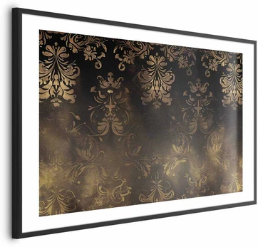 Artgeist Plakatas - Dark Baroque Patterns with Golden Accents