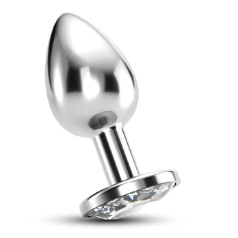 Crushious Bijou Intimate Plug Small Clear - Elegant Metal Design 6cm