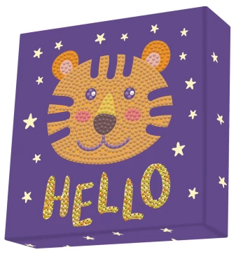DOTZ BOX kūrybinis rinkinys piešimas deimantais hello tiger 15x15cm, 11NDBX070