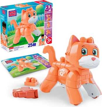 Mattel MEGA BLOKS ROLLING KITTEN 3 in 1 kačiuko konstruktorius (JMK86)