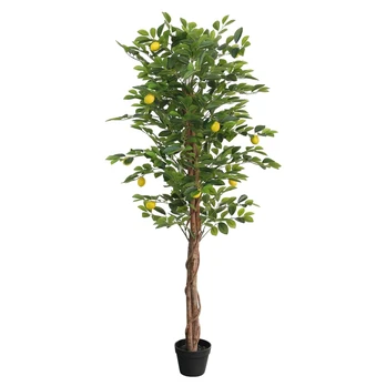 Dirbtinis citrinmedis su trimis kamienais, žalias, 180cm, PP