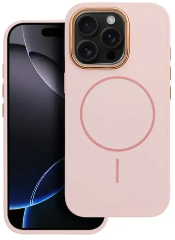 Dėklas Oem Case for iPhone 18 Pro / 17 Pro Frame Mag Cover compatible with MagSafe powder pink