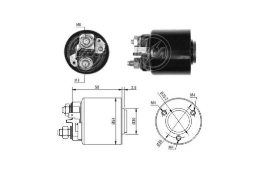 Solenoidinis jungiklis, starteris ERA ZM491