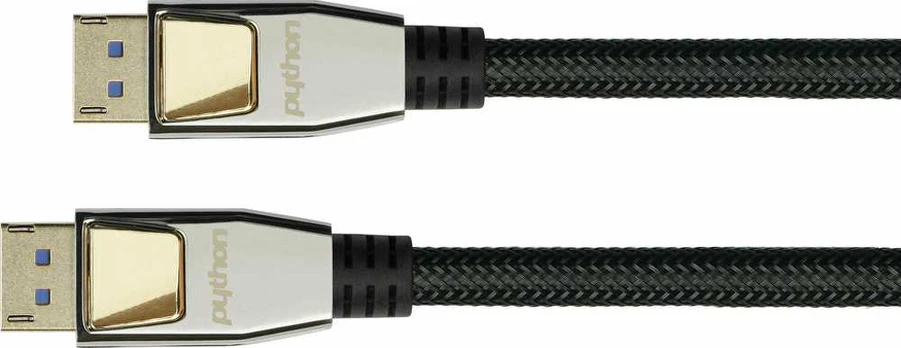 PYTHON Python DisplayPort 2.0 Kabelis Nylongeflecht juodas 1m