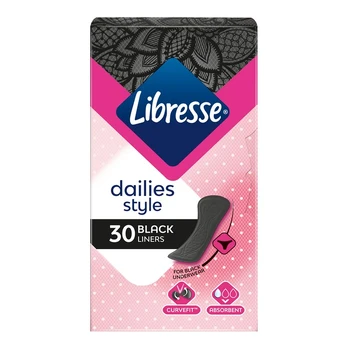 LIBRESSE įklotai Normal Black, 30 vnt.
