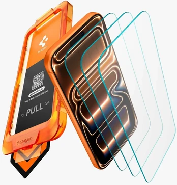Apsauginis grūdintas stiklas Apple iPhone 17 Pro telefonui "Spigen ALM Glas.TR SLim 3-Pack"