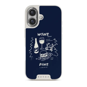Wine & Dine - iPhone 16 Case, Elite Light (MagSafe) / Silver