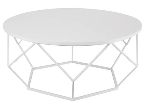 Kavos staliukas „Diamond“, 90 cm, baltas
