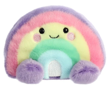 Pliušinis žaislas Aurora Palm Pals Rainbow, įvairių spalvų, 7 cm