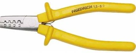 FRIEDRICH Pressetang for terminalrør fra 1,5 til 6,0mm², længde 145mm