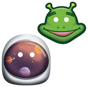 Usorteret Space papmasker, 8 stk.