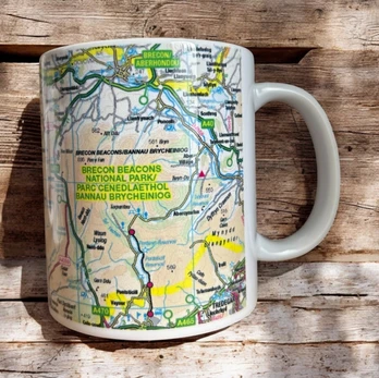 OS Map Ceramic Mug - Brecon Beacons National Park