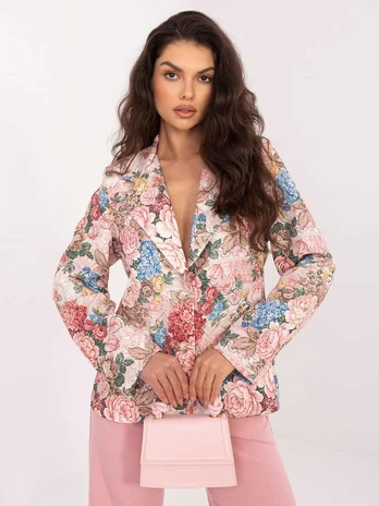 Italy Moda Marynarka-IT-MA-FL9928.15-rožinis